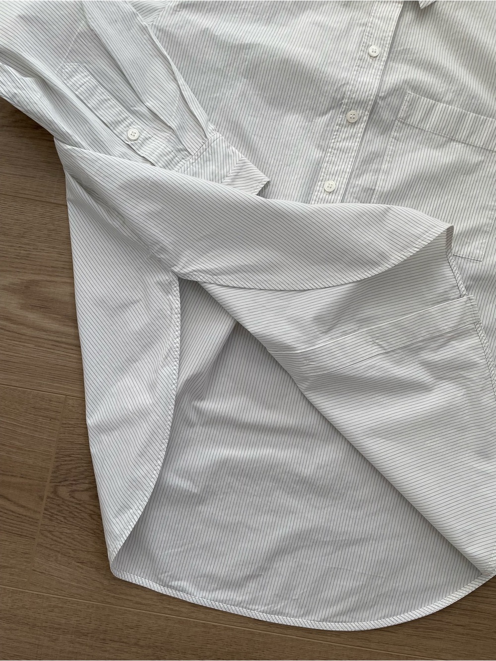 COS Tailored Pinstripe Shirt in Pima Cotton in white - Picture 13 of 13